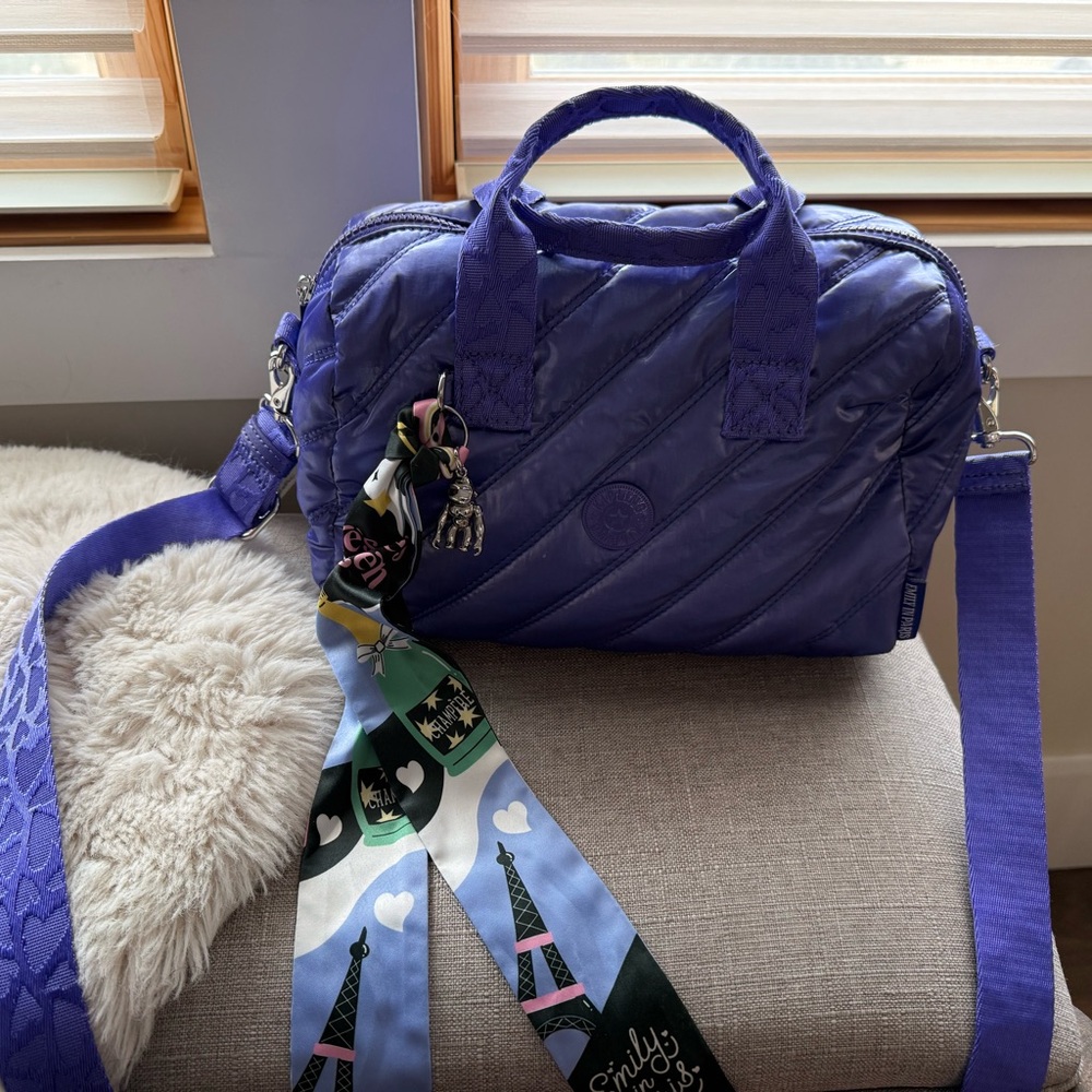 Kipling Quilted Violet Crossbody Bag